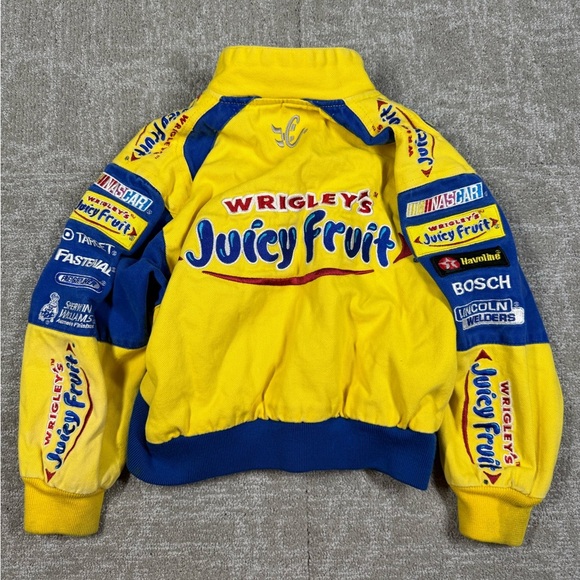 Chase Drivers Line Juicy Fruit Sponsor NASCAR Stitched Patch Jacket Kids Sz XS - Picture 8 of 10